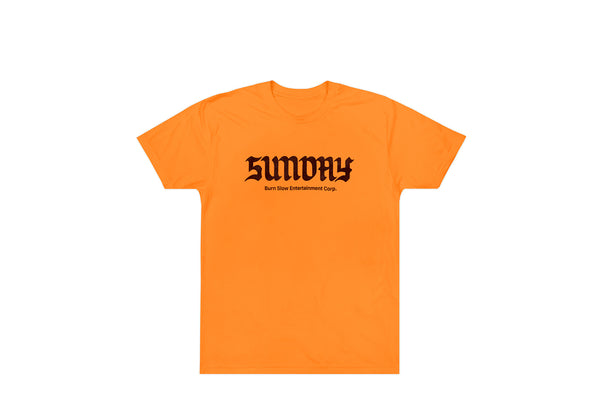 Sunday x Burn Slow Burnday Logo S/S (Safety Orange)