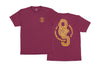 Odyssey Athens Tee (Burgundy with Mustard Ink)