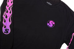 Sunday Flame Long Sleeve (Black with Purple Fade Ink)